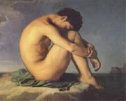 Young Man Beside the Sea A study (mk05), Hippolyte Flandrin